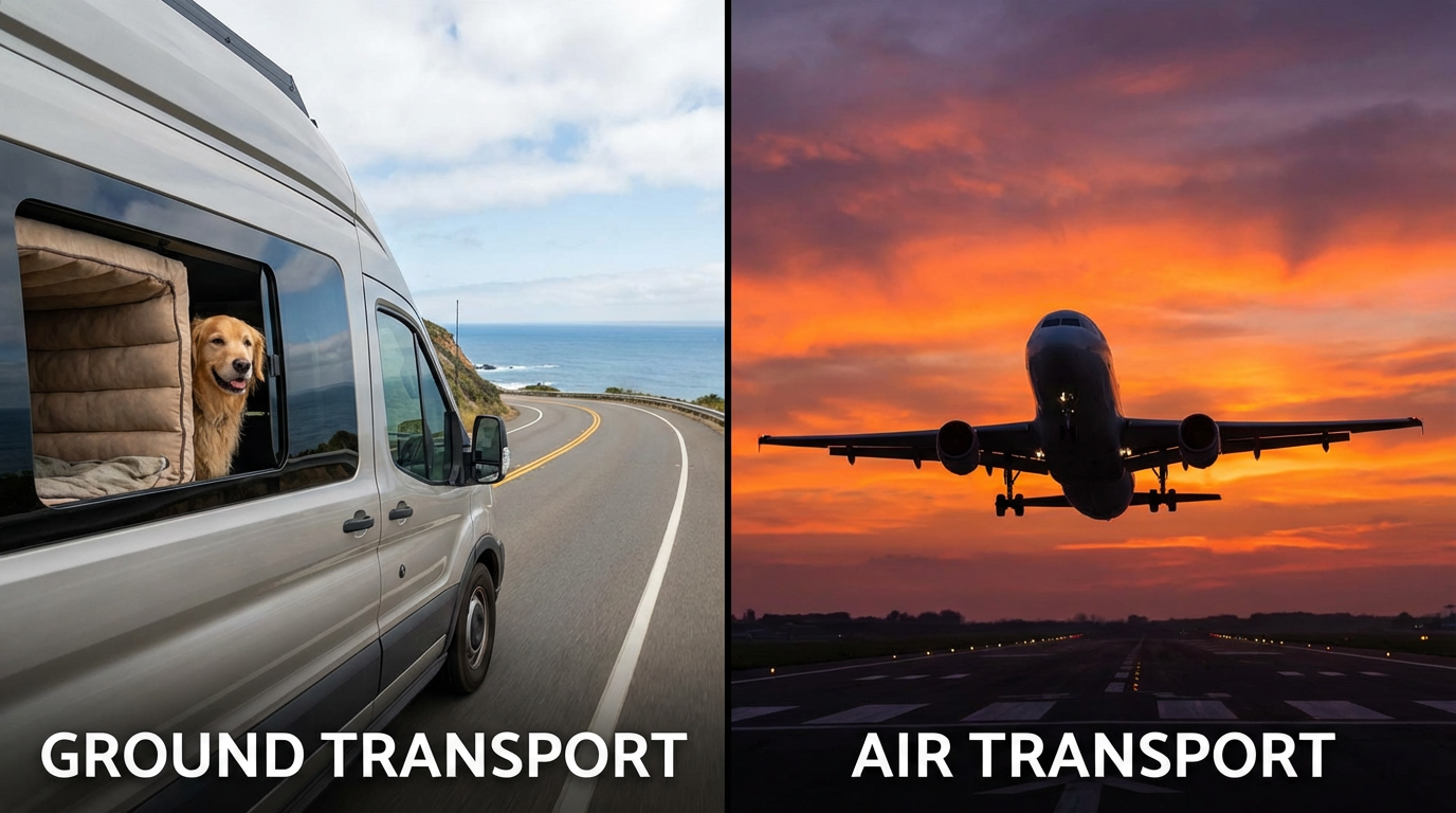 Ground vs. Air Pet Transport: Which is Best for Your Pet?